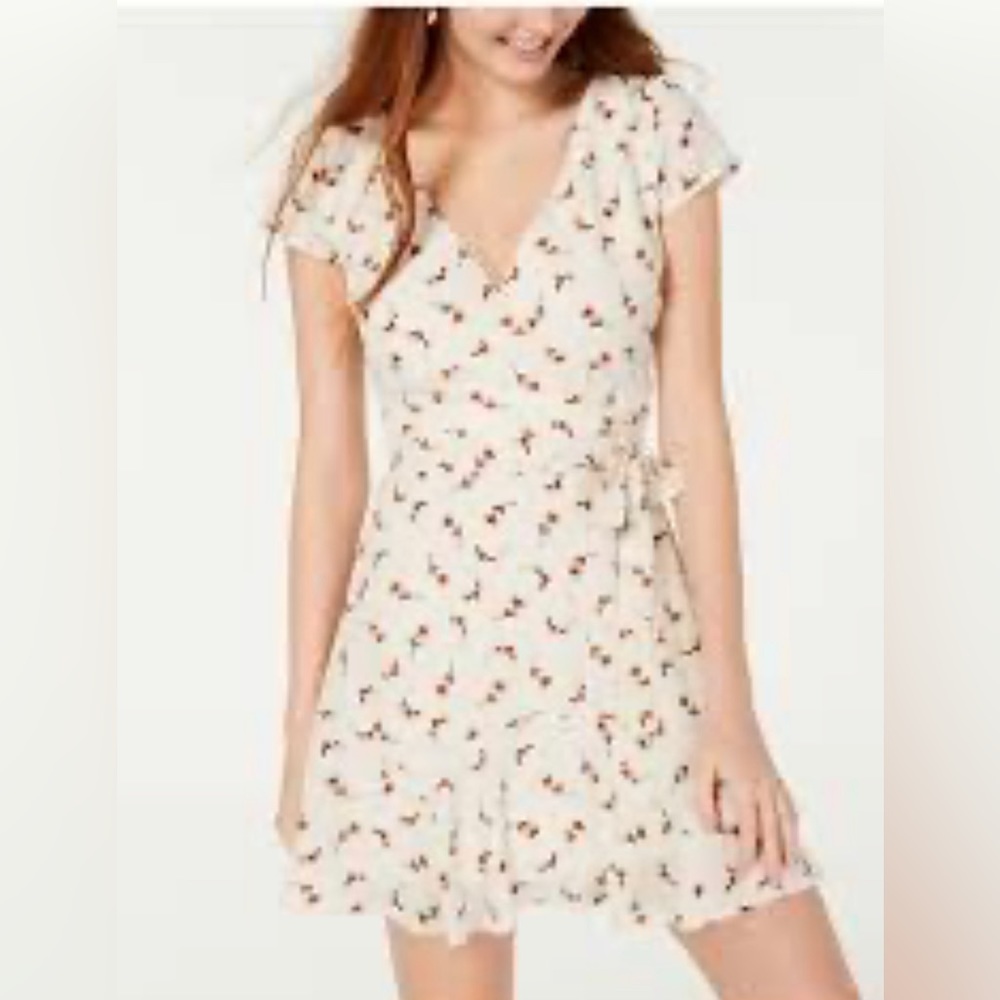 NWT ROW A Floral Slip Lined Mini Dress (size Large)
